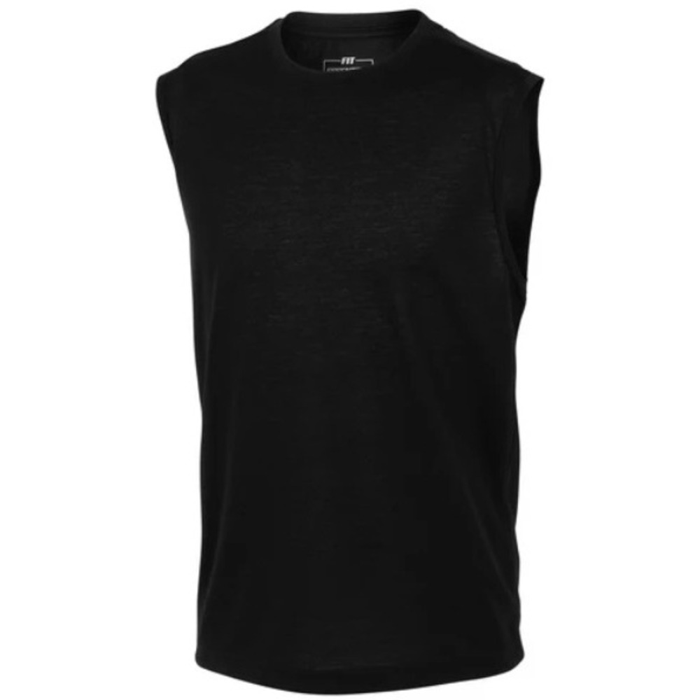 Fit Essentials Boys' Crewneck Muscle Tee - Black, Large